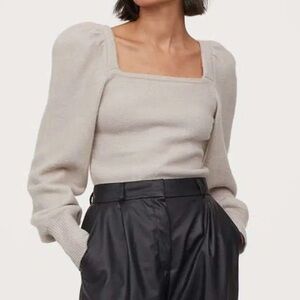 H&M Romantic Square Neck Sweater